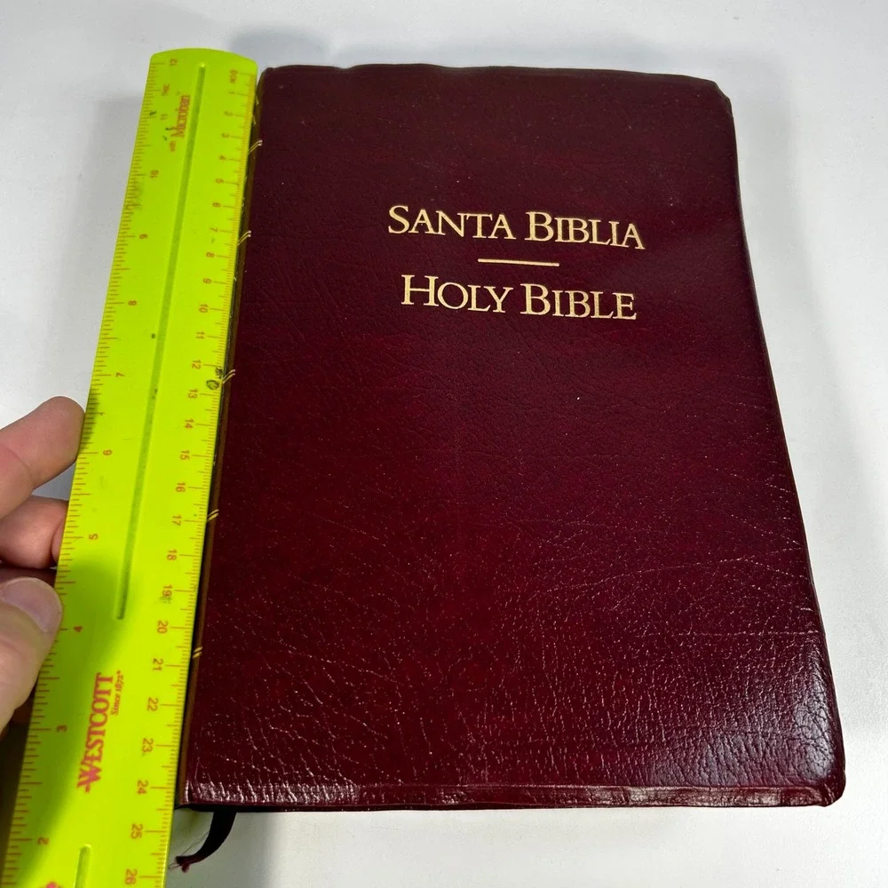 Santa Biblia Holy Bible Reina Valera 1960 KJV Holman Burgundy Indexed Leather‎